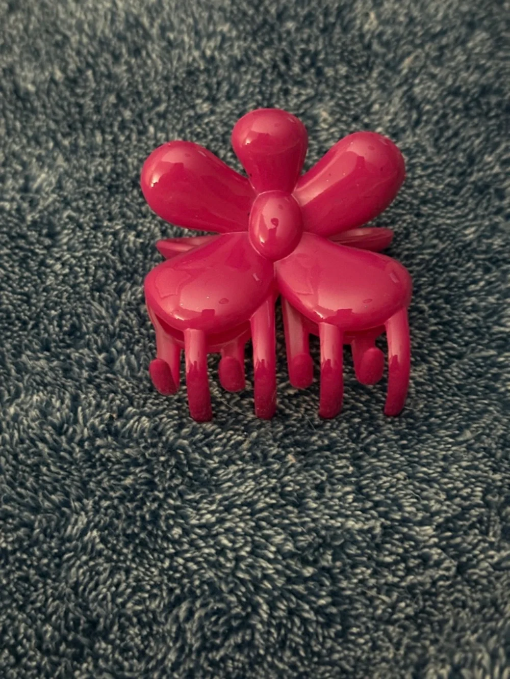 Pink Flower Hair Claw Clip - Bright Pink NWT
